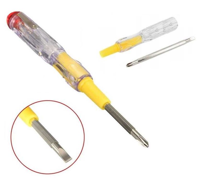 Śrubokręt próbnik napięcia 2in1 Krzyżak Płaski DWUSTRONNA końcówka