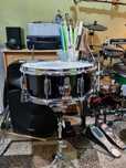 Werbel drewniany 14"x5" na 8śrub pearl z lat 1990 czarny