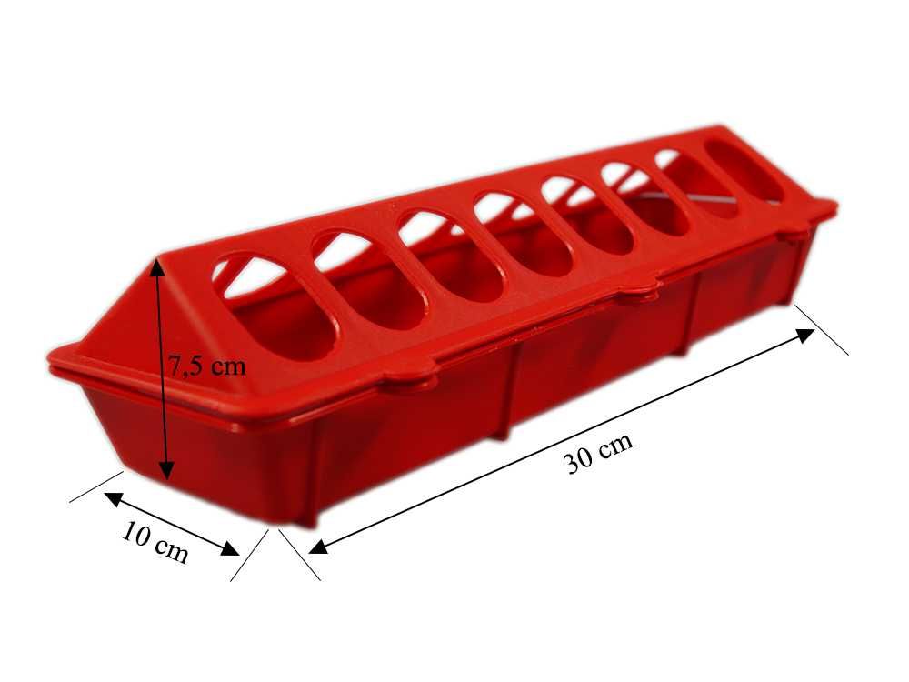 ZESTAW 3 szt. Karmnik KARMIDŁO korytkowe 30cm dla kur bażantów ptaków