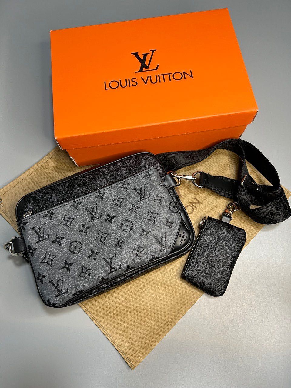 Мужская сумка - месенджер через плечо 3в1 Louis Vuitton/Чоловіча сумка