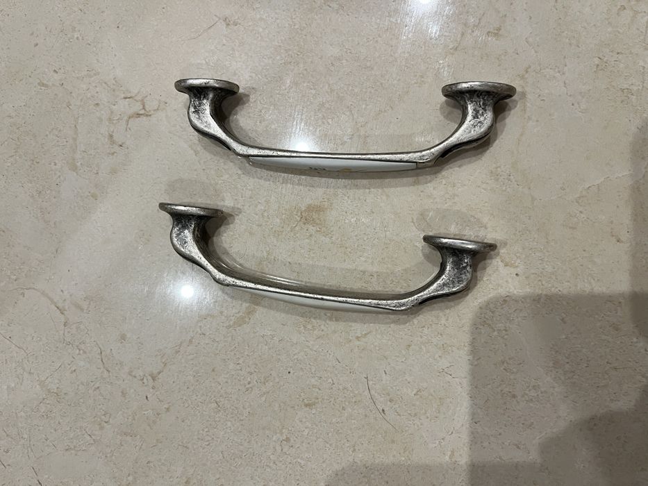 Винтаж ручки мебельные фарфор 2 шт Франция