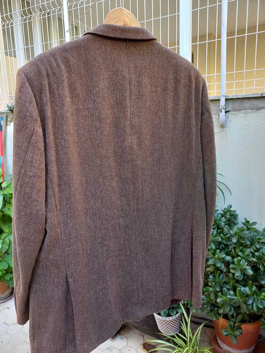 Casaco Castanho Grosso lã Virgem Quentinho