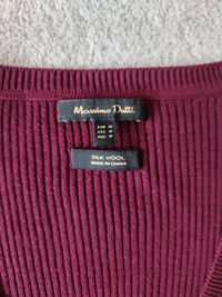 Massimo Dutti kardigan 36 38 S M sweter jedwab wełna