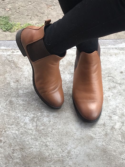 Ботинки челси рыже-коричневые