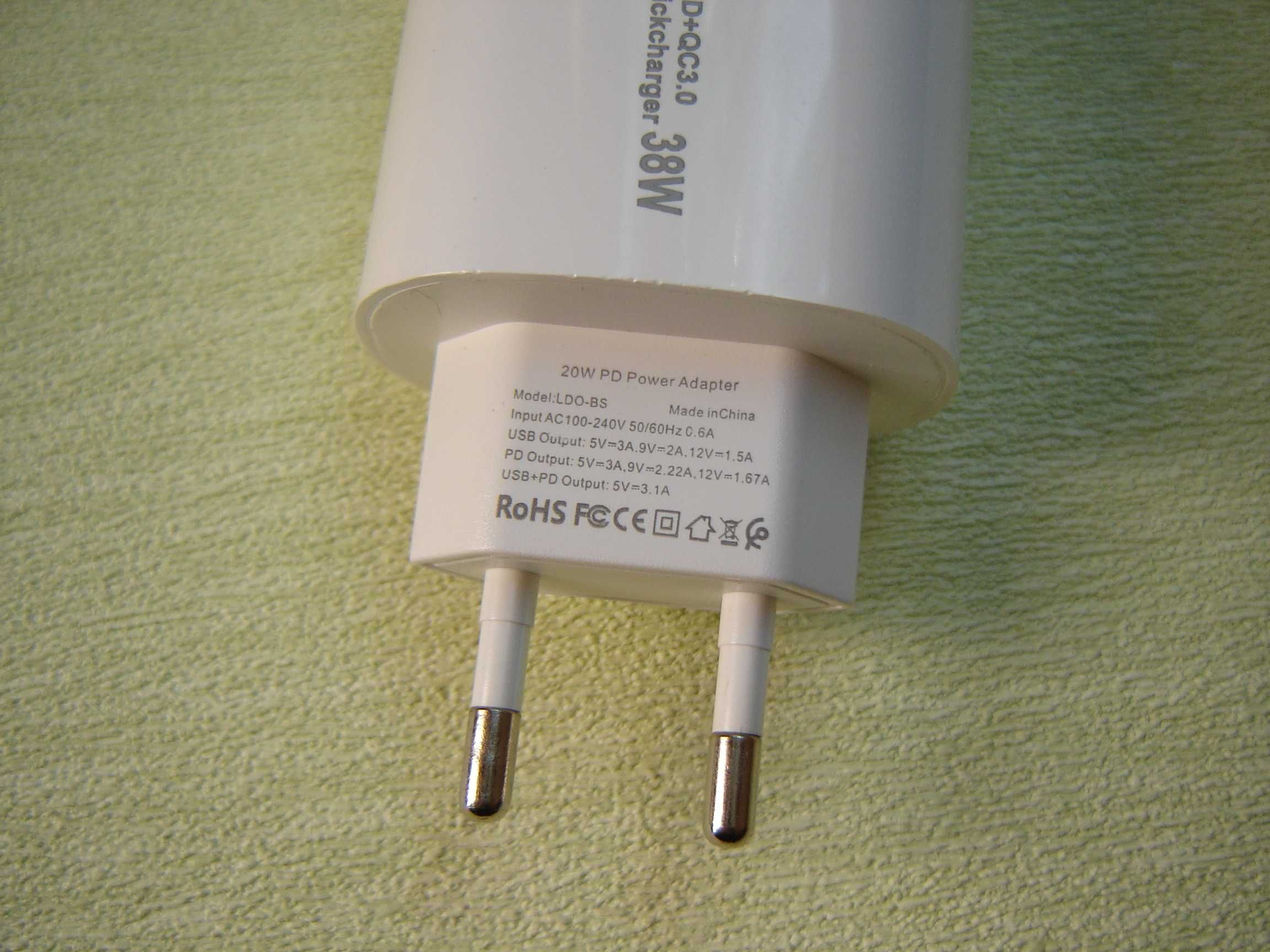 Зарядное устройство Quick Charge3.0 PD USB 38Вт новый