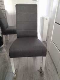 Krzesła tapicerowane szare AGATA MEBLE