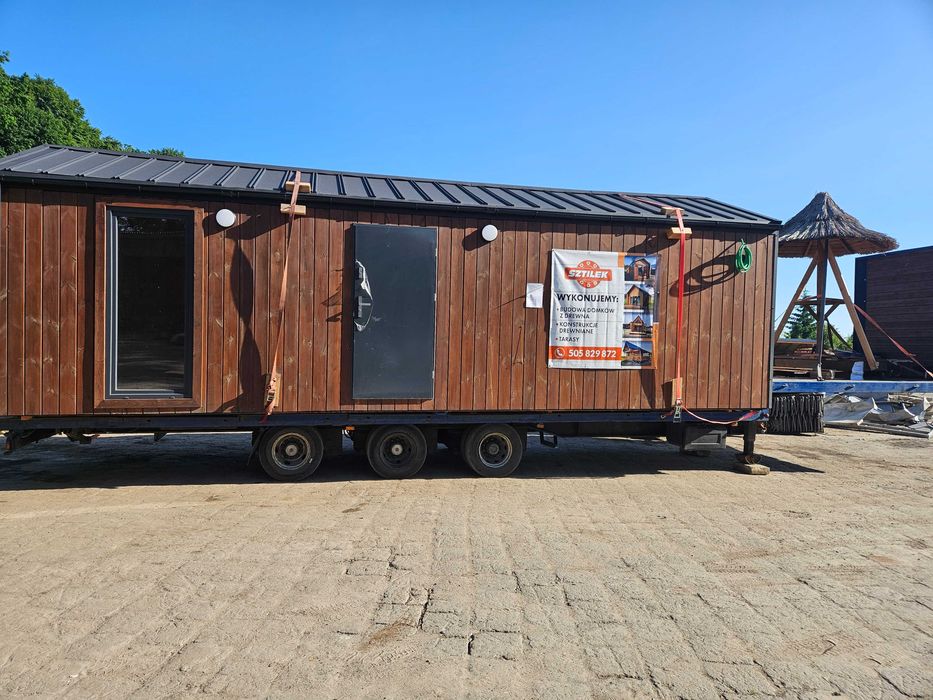 Domek Drewniany szkieletowy  28m2 gotowy do meblowania-klimatyzator