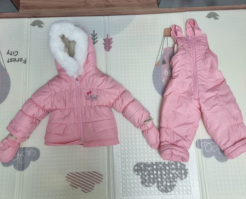 Зимний комбинезон на овчине 3в1, (от 0-2х лет)