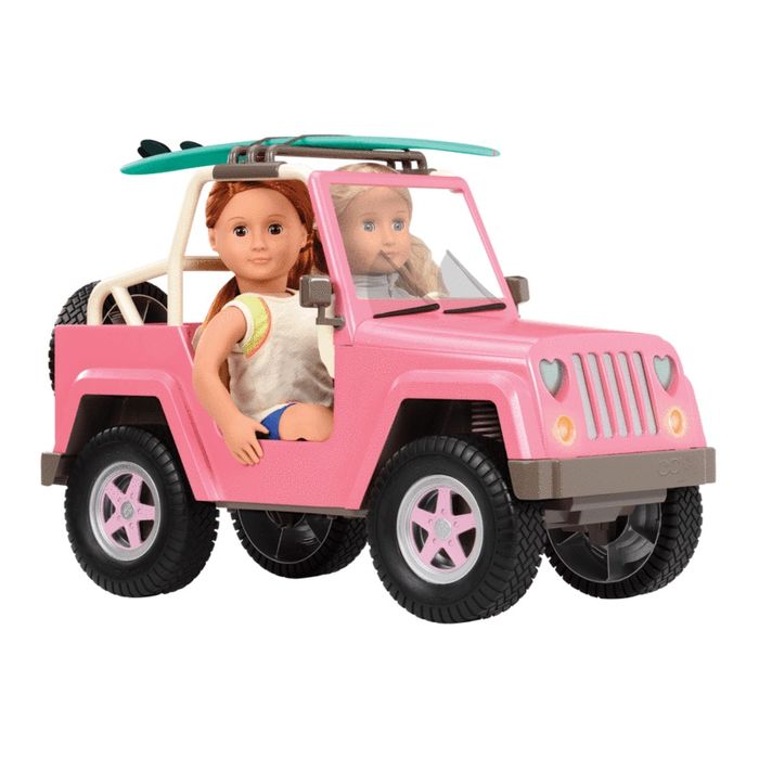 samochód dla lalki z deską surfingową Jeep OG Off Roader  #