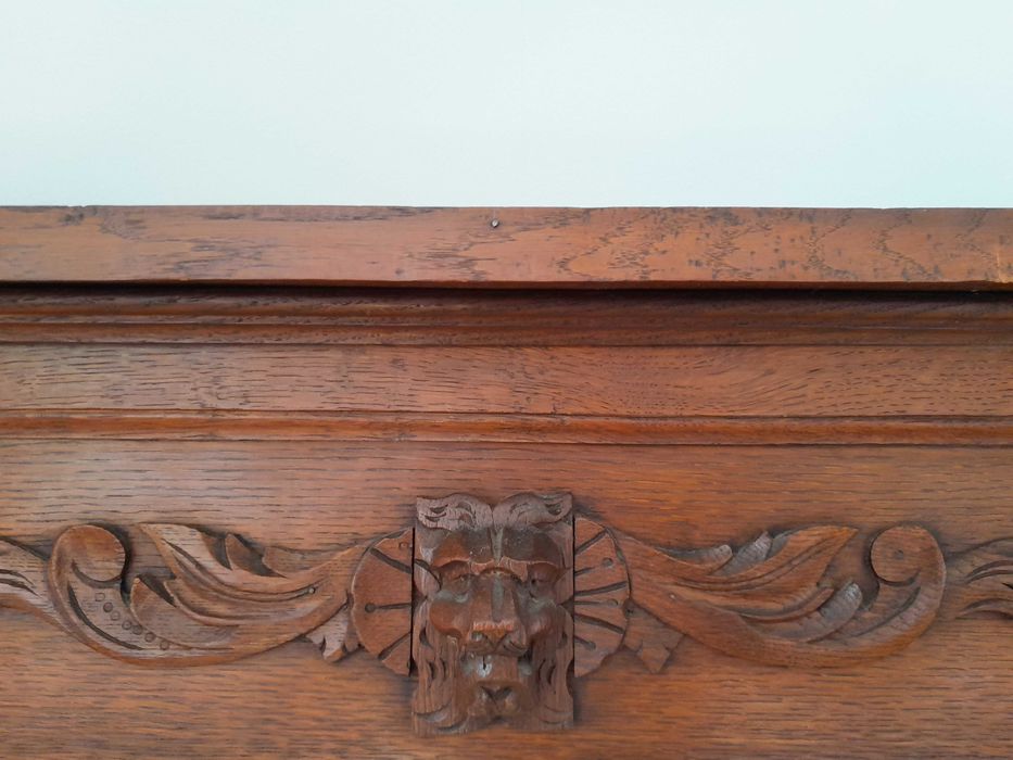 Lustro dębowe antyczne drewniane wiszace