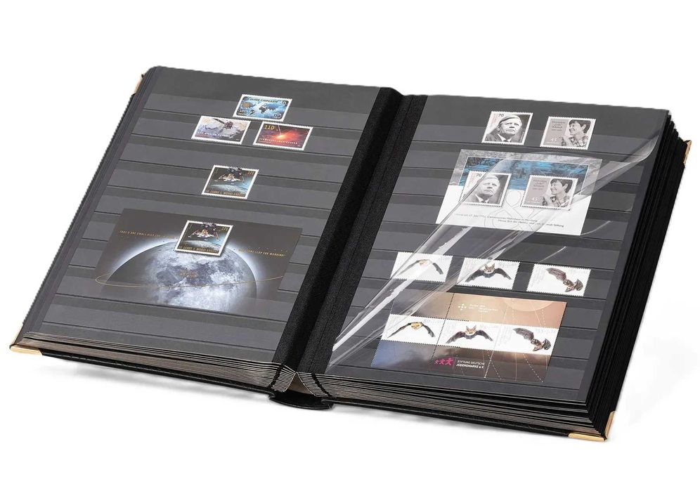 Album na znaczki - Prinz Royal 32 strony (16 kart) - skórzana okładka