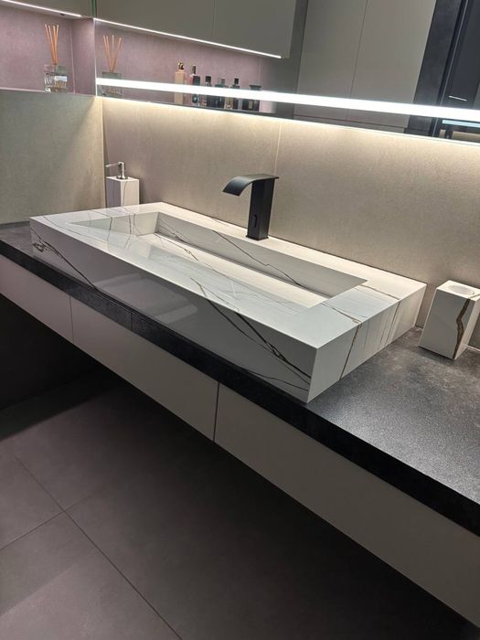 Раковина з керамограніту, стільниця,