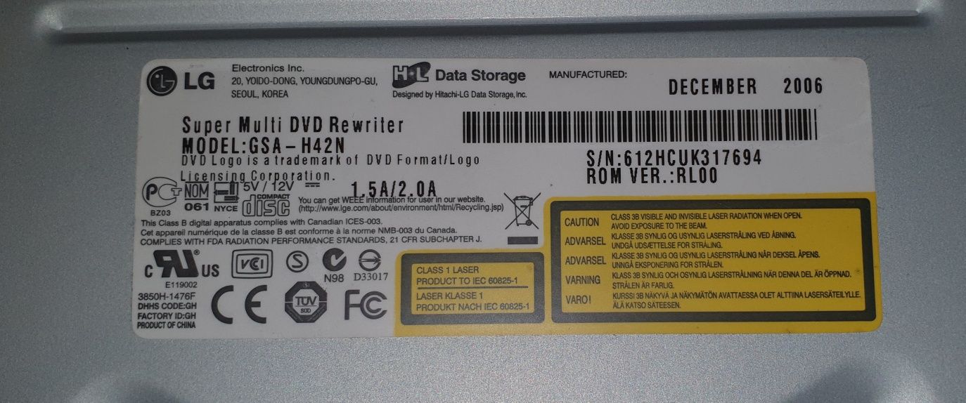 Super Multi DVD rewriter LG