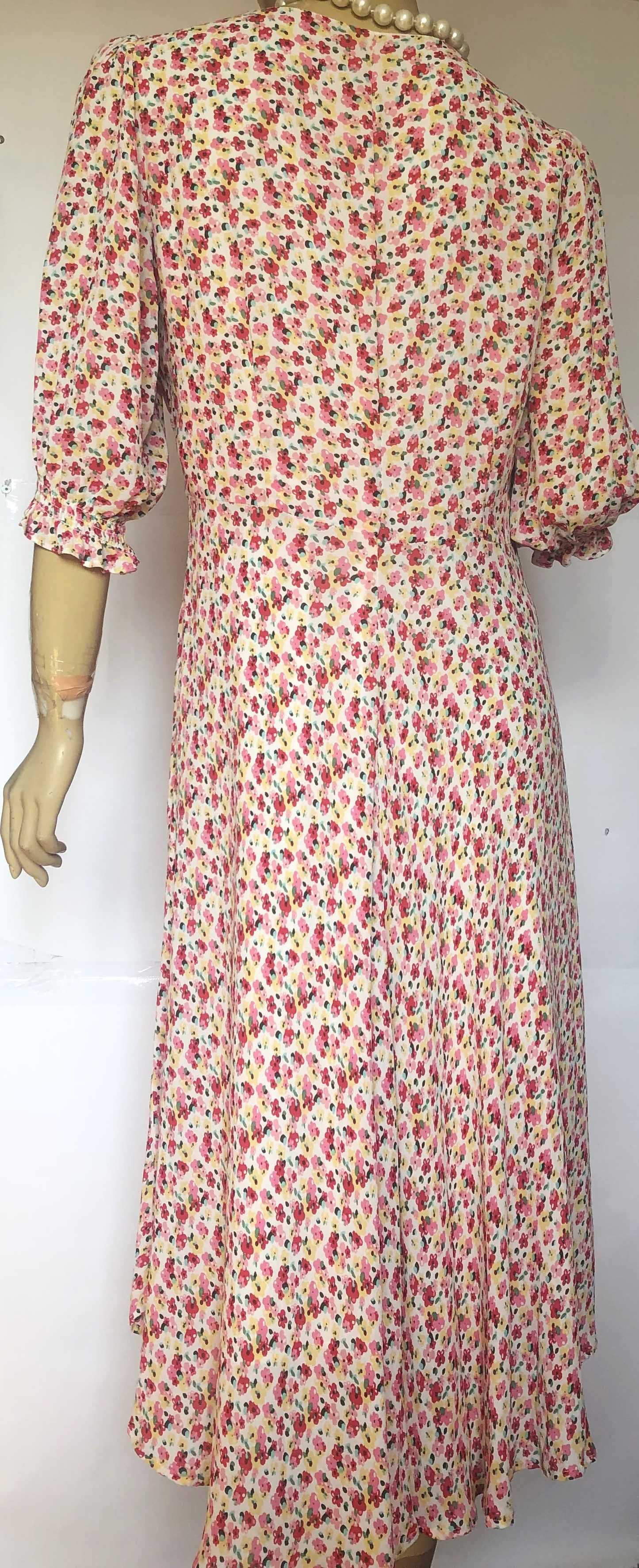 Jean Paul sukienka midi w kwiaty xl,xxl