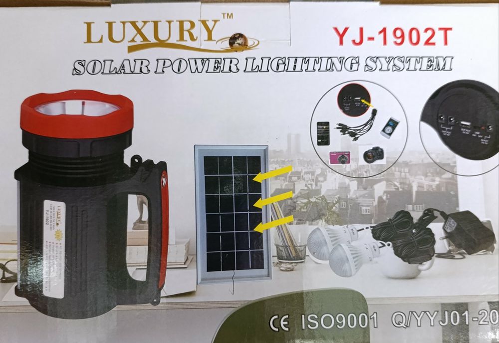 Ліхтар переносний Luxury 1902 T,5w + 22SMD ,2 лампи 3W, power bank,