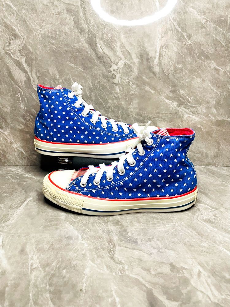 Damskie Niebieskie, Białe Sneakersy «Converse» Tenisówki / 37