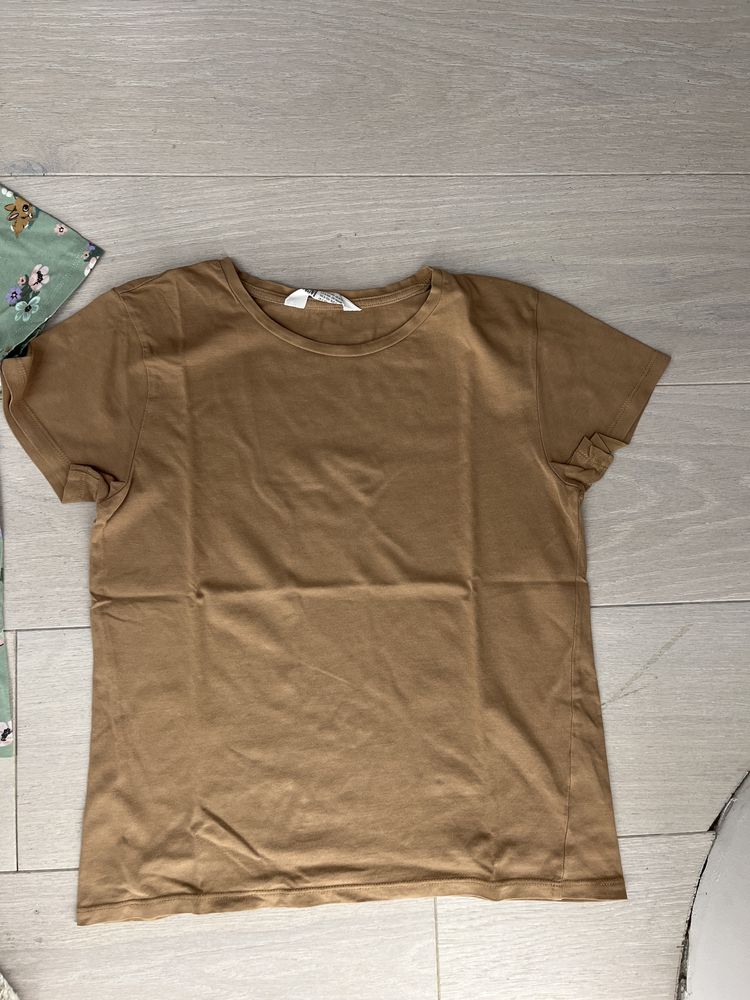 4 t-shirty H&M r.134/140 koniki króliki