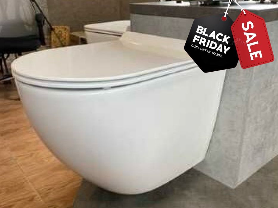 Безобідковий підвісний унітаз Rimless з кришкою Мікроліфт Soft-Close