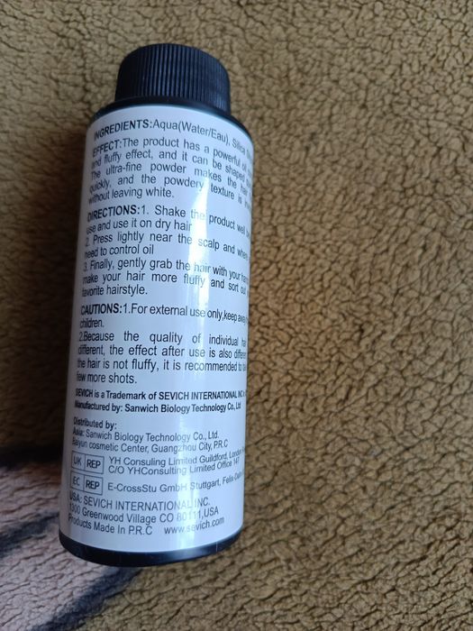 Puder proszek do stylizacji włosów, matowy, efekt objętość