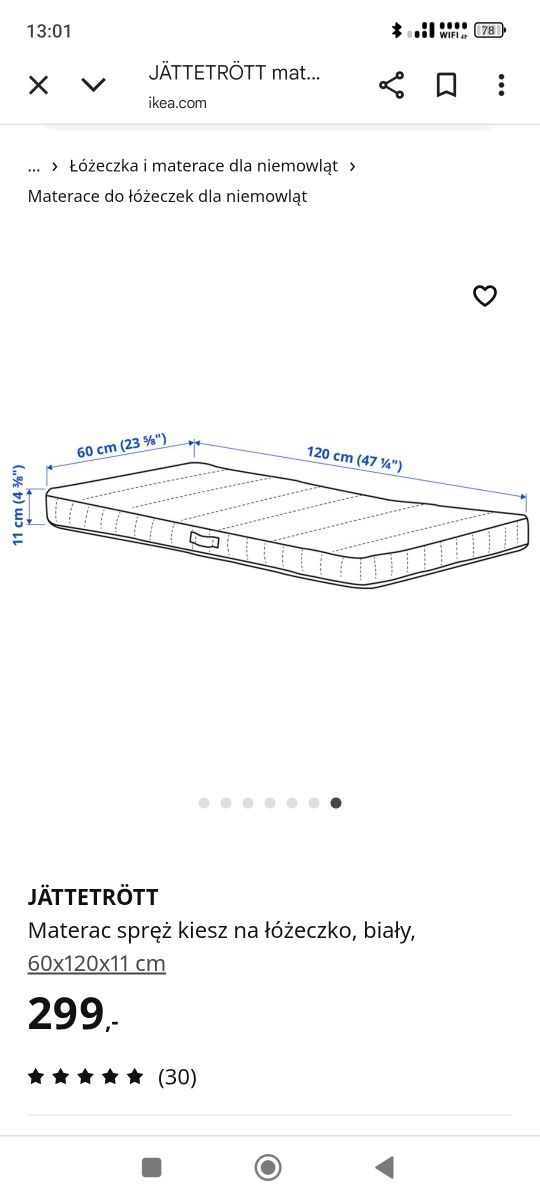Materac IKEA Jak nowy
