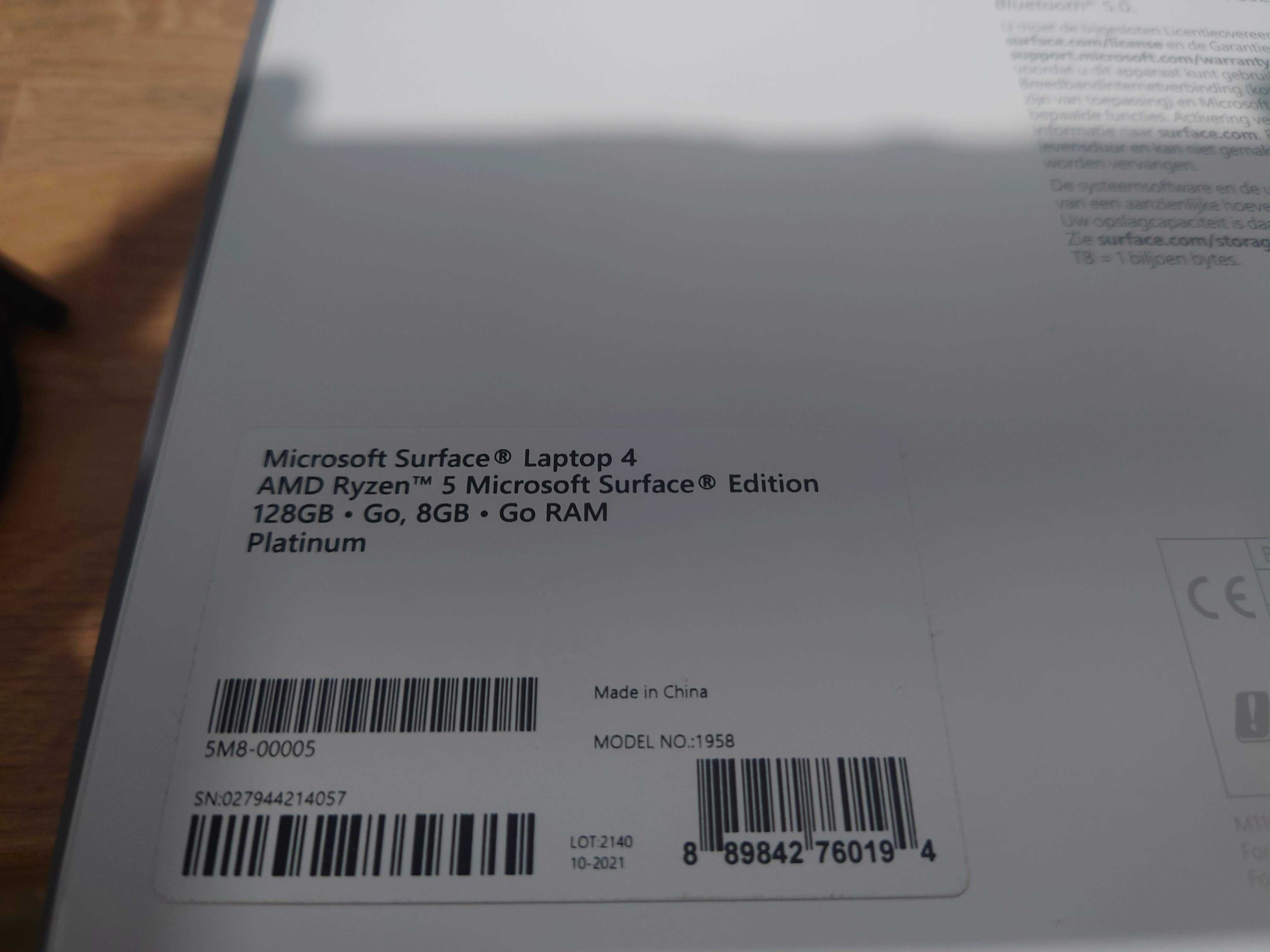 Microsoft Surface Laptop 4 3.5 Ryzen 5 4680U/8GB/128GB SSD