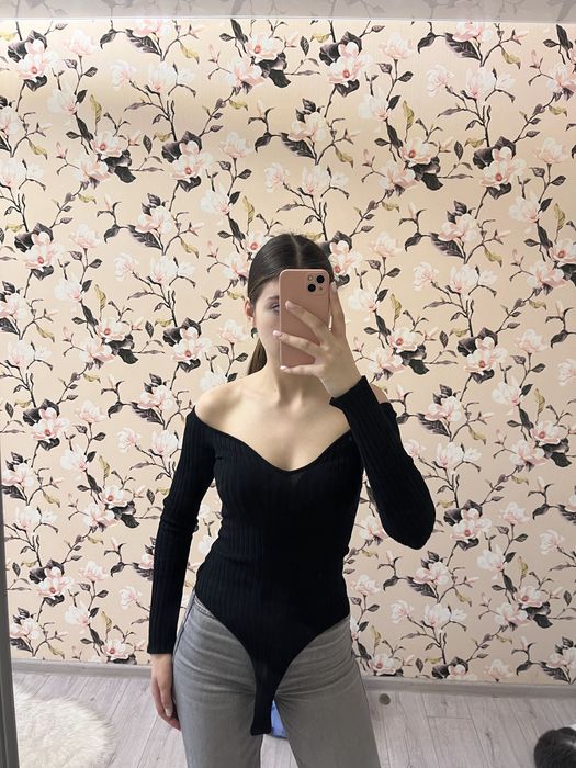 Чорне боді кофта жіноче боди