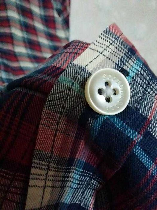 Сорочка чоловіча scotch&soda l 48р., бавовна, в клітинку, темна