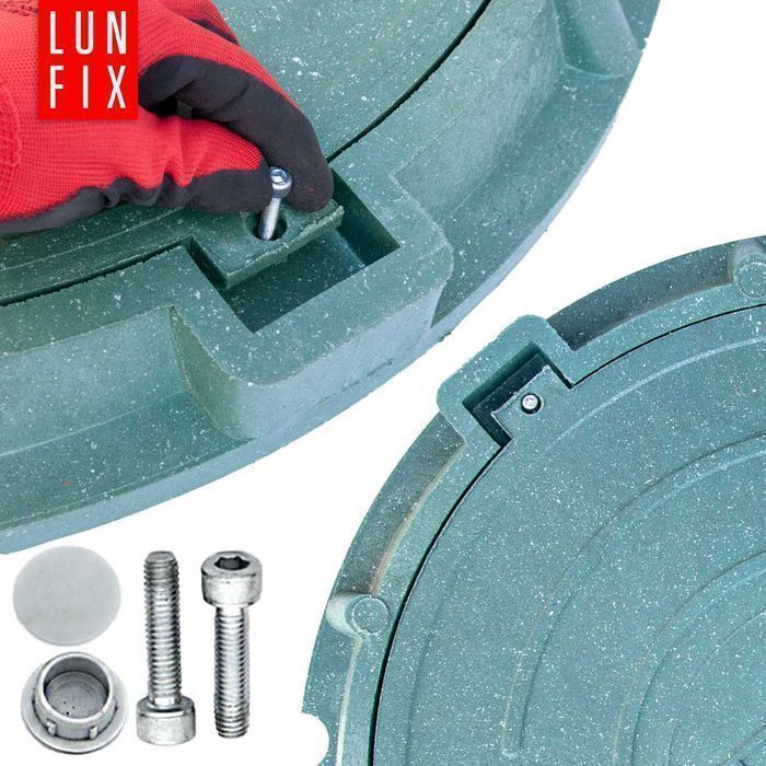 Pokrywa 60cm właz zamykany do studni szamba 600 mm 1,5t A15 zielony
