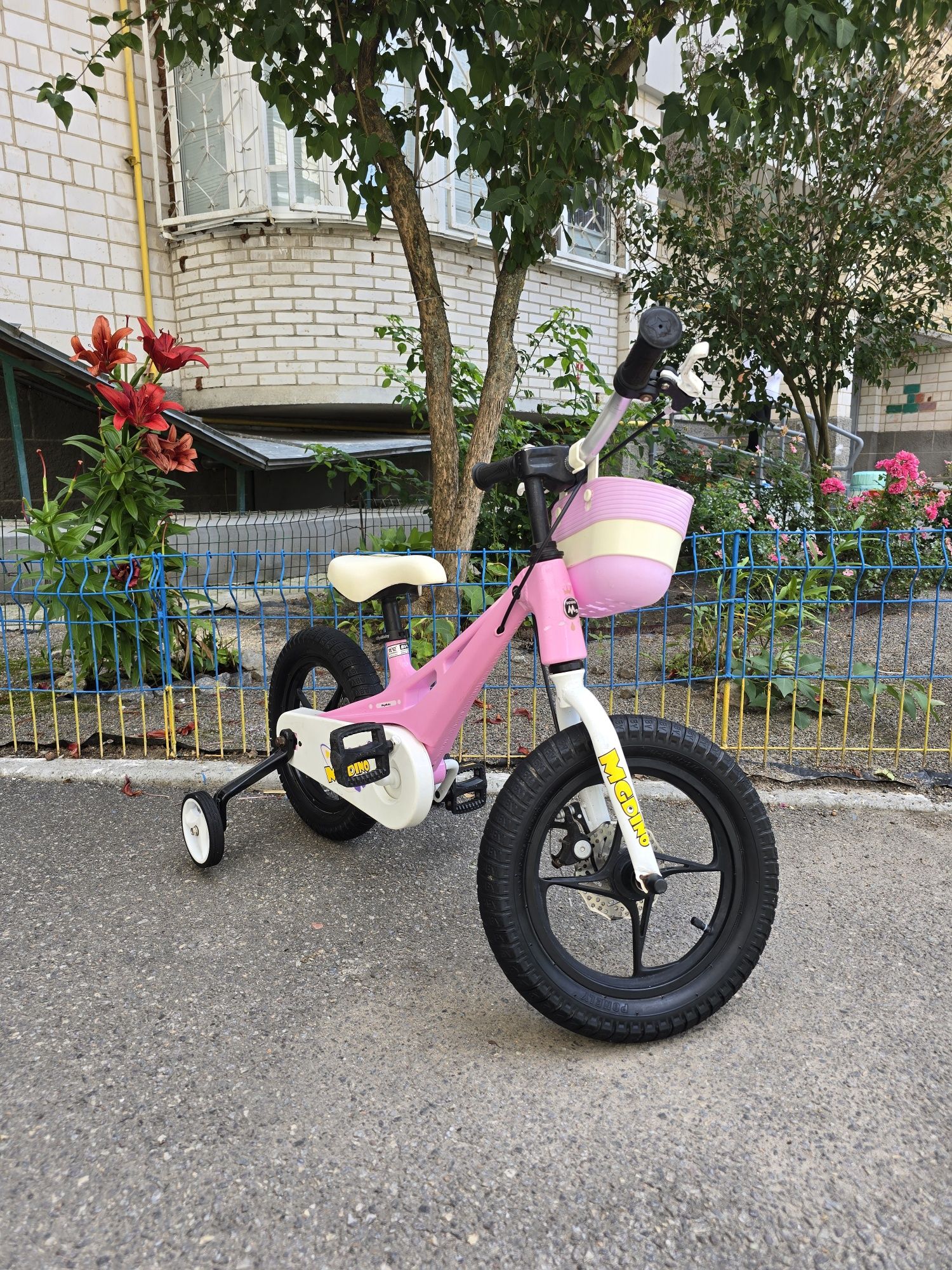 Дитячий велосипед RoyalBaby SPACE SHUTTLE MG Dino 14" рожевий