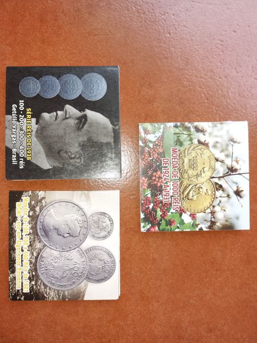 Moedas estrangeiras - Cartela de moedas Brasil