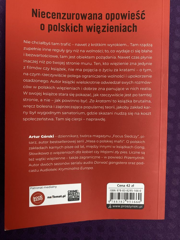 Książka „Za kratami” Artur Górski
