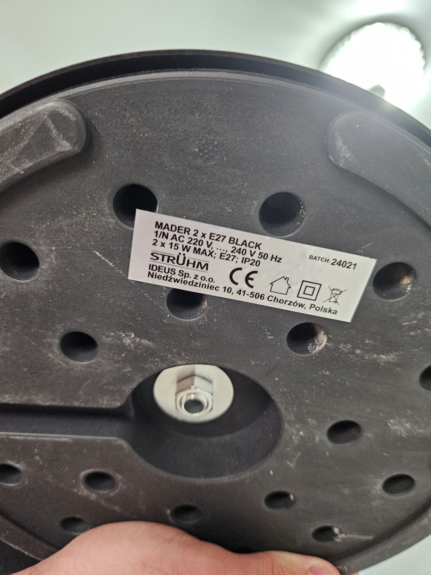Lampa stojąca Mader 2 x E27 Czarna
