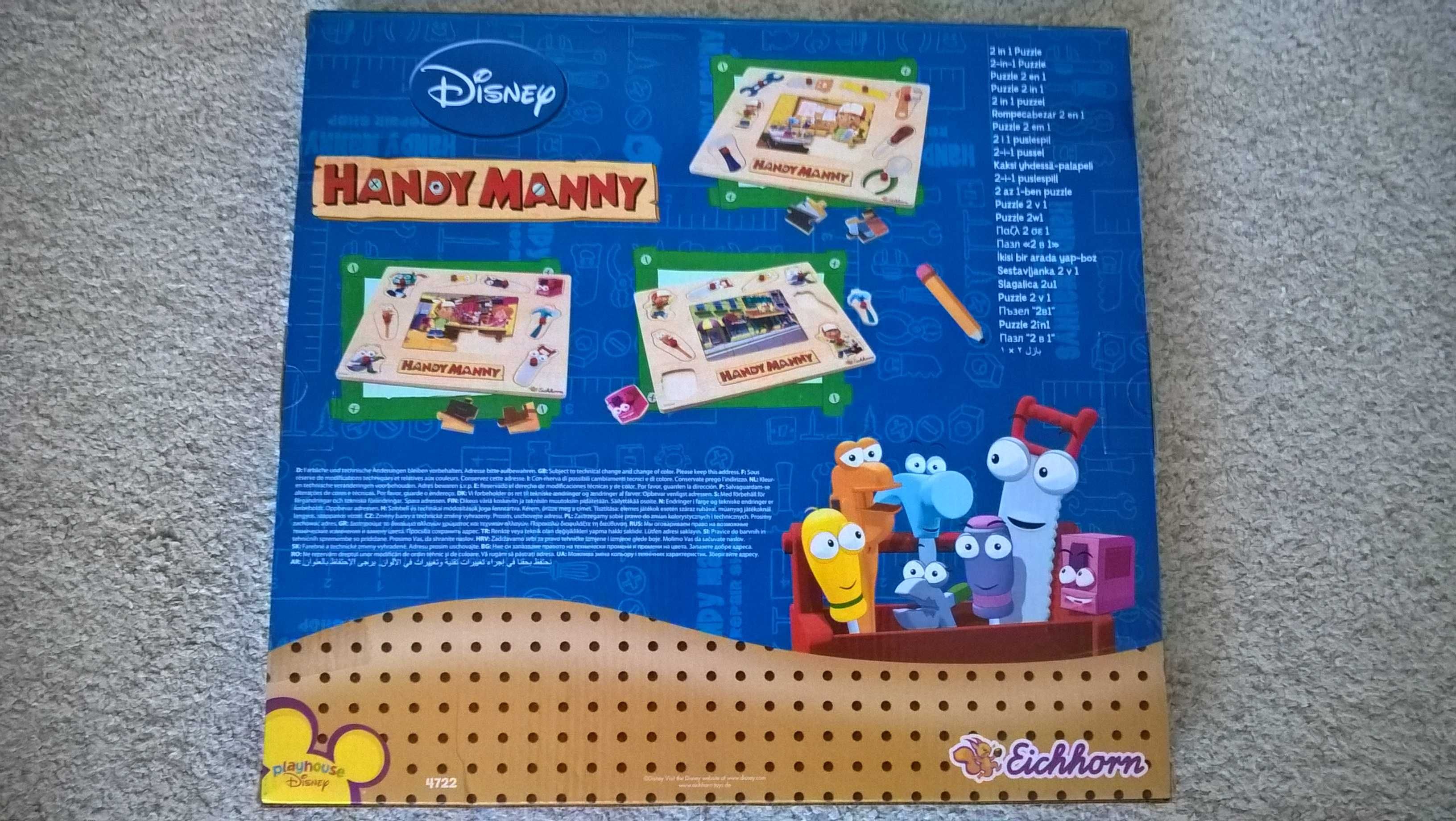 Brinquedos Madeira Educativos Puzzles Manny Animais Zoo Blocos Disney