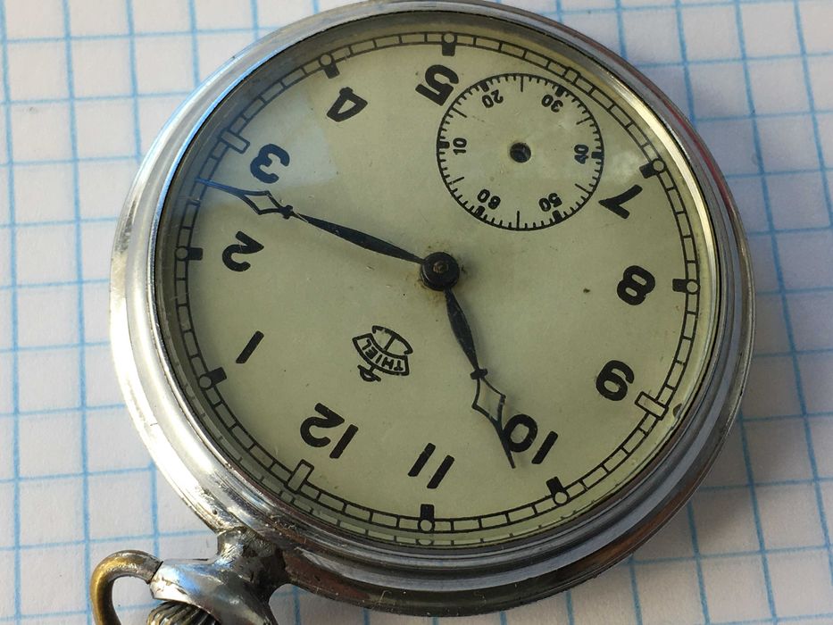 Часы карманные Thiel механические Германия - механизм рабочий