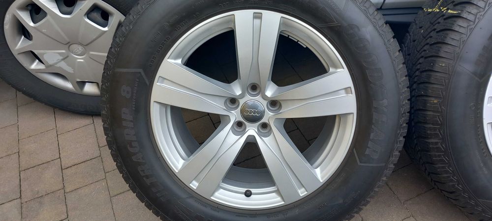 Koła zima AUDI Q7 4M , 8x18, 5x112, ET25 , GOODYEAR 255/60R18 M+S, bdb