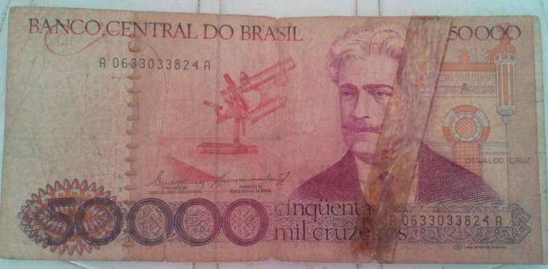 Nota do Brasil - 50.000 Cruzeiros - Coleção