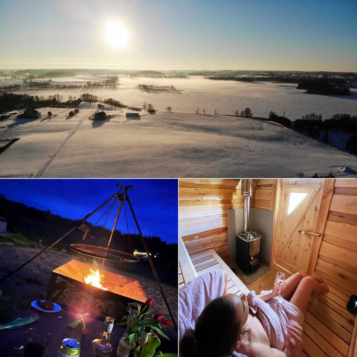 Domek z basenem – Mazury | Jacuzzi, sauna, jezioro – noclegi Sylwester