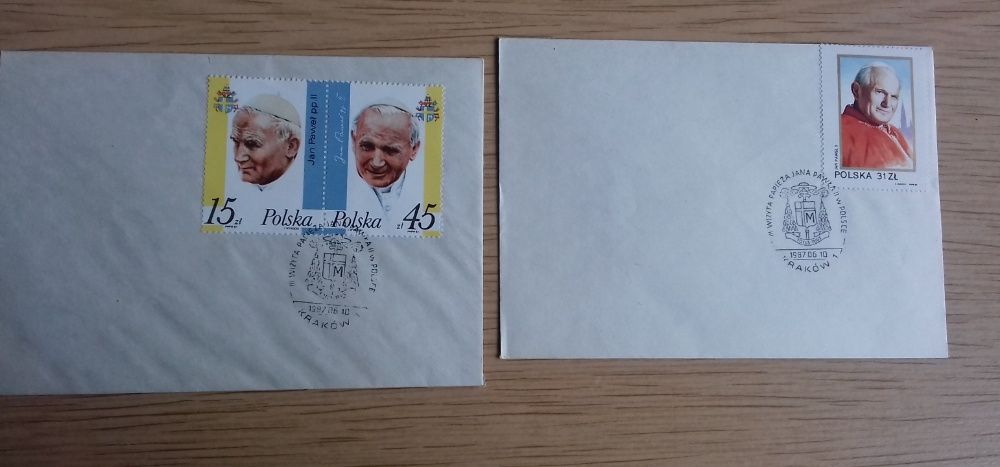 Karty pocztowe i całostki z pielgrzymki Jana Pawła II