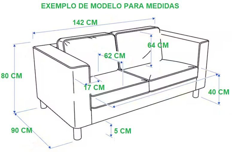 Sofá 2 lugares sala