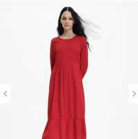 Красное, брендовое платье reserved xs