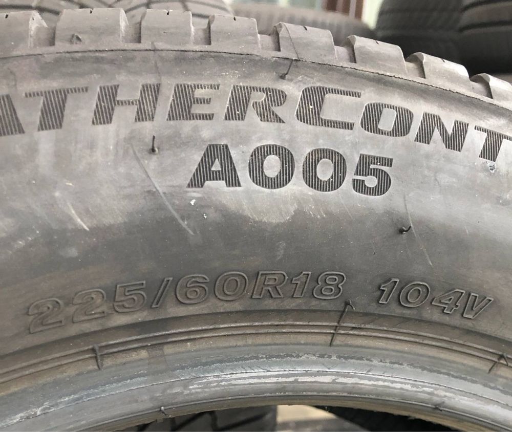 Шини Bridgestone 225/60 r18 2шт Всесезон 2020рік (970)