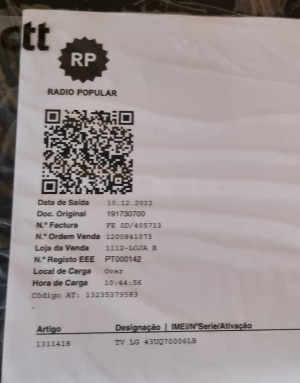 TV LG 43 polegadas - NOVA embalada na caixa