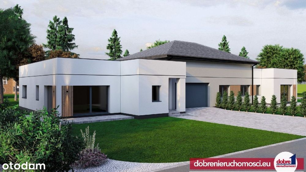 Parterowy dom z garażem 2-stanowiskowym Górzyskowo