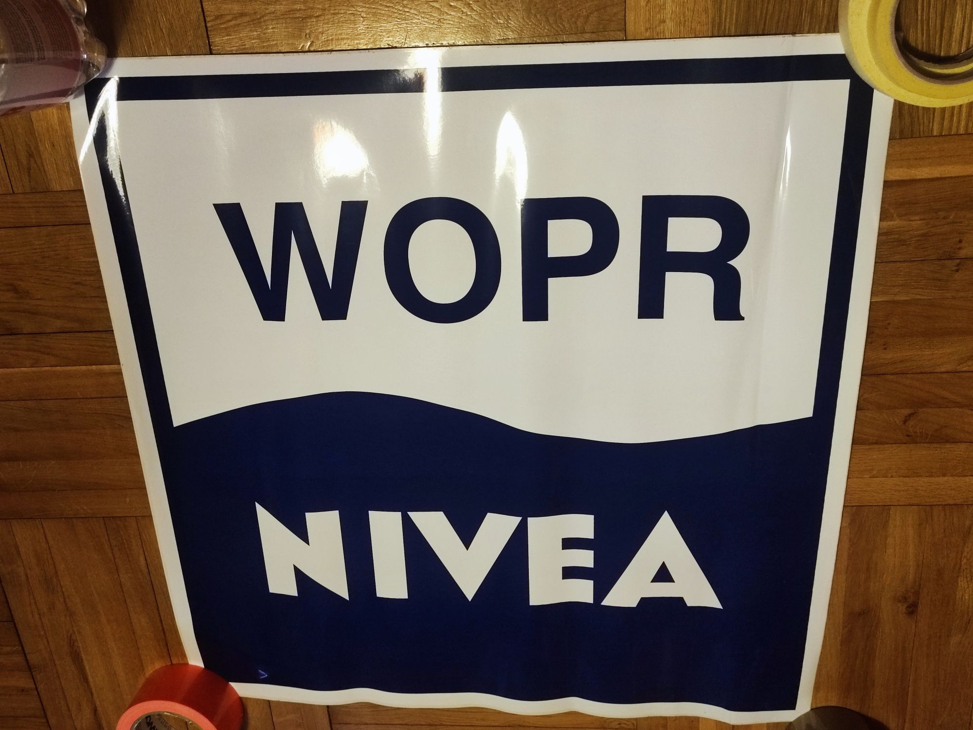 Naklejka NIVEA WOPR duża 59cm stan DB