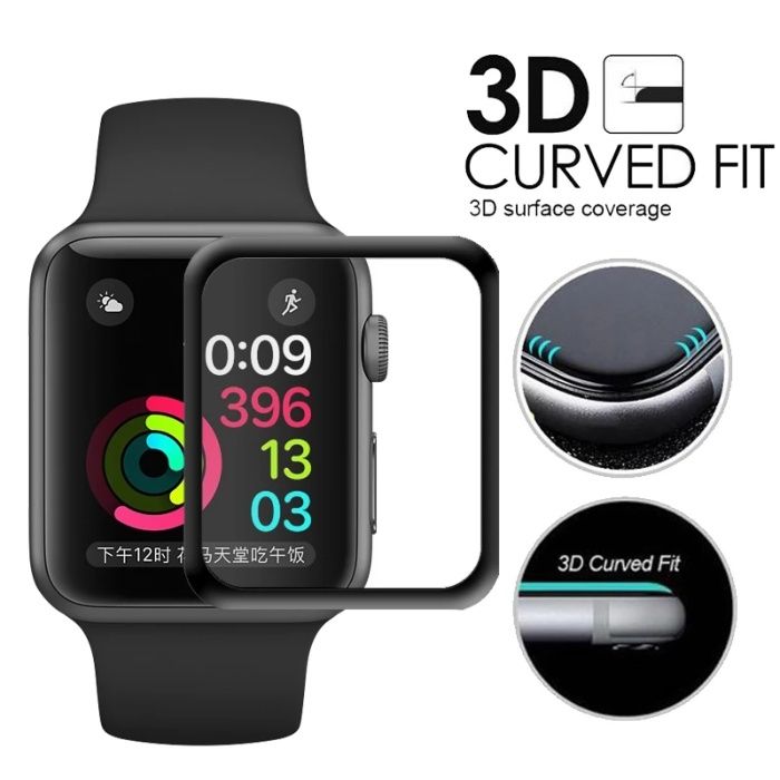 Защитное противоударное 3D стекло для Apple Watch скло