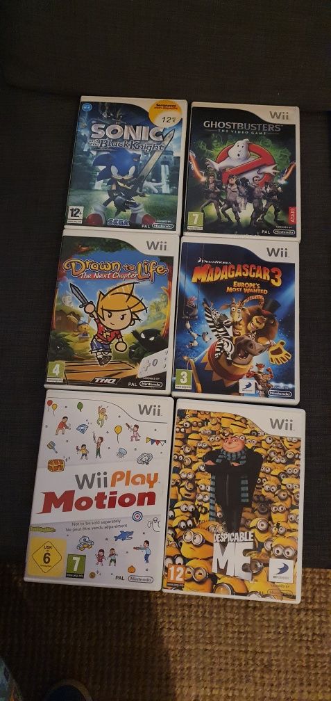 Vendo jogos da consola wii