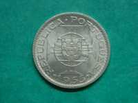 793 - Angola: 10$00 escudos 1955 prata, por 8,50