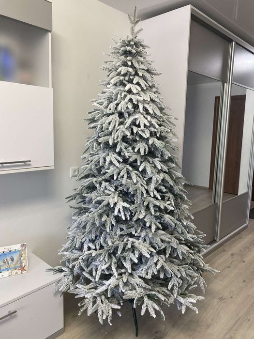 Топ! Засніжена лита штучна ялинка Альпійська! Ель литая Альпийская!