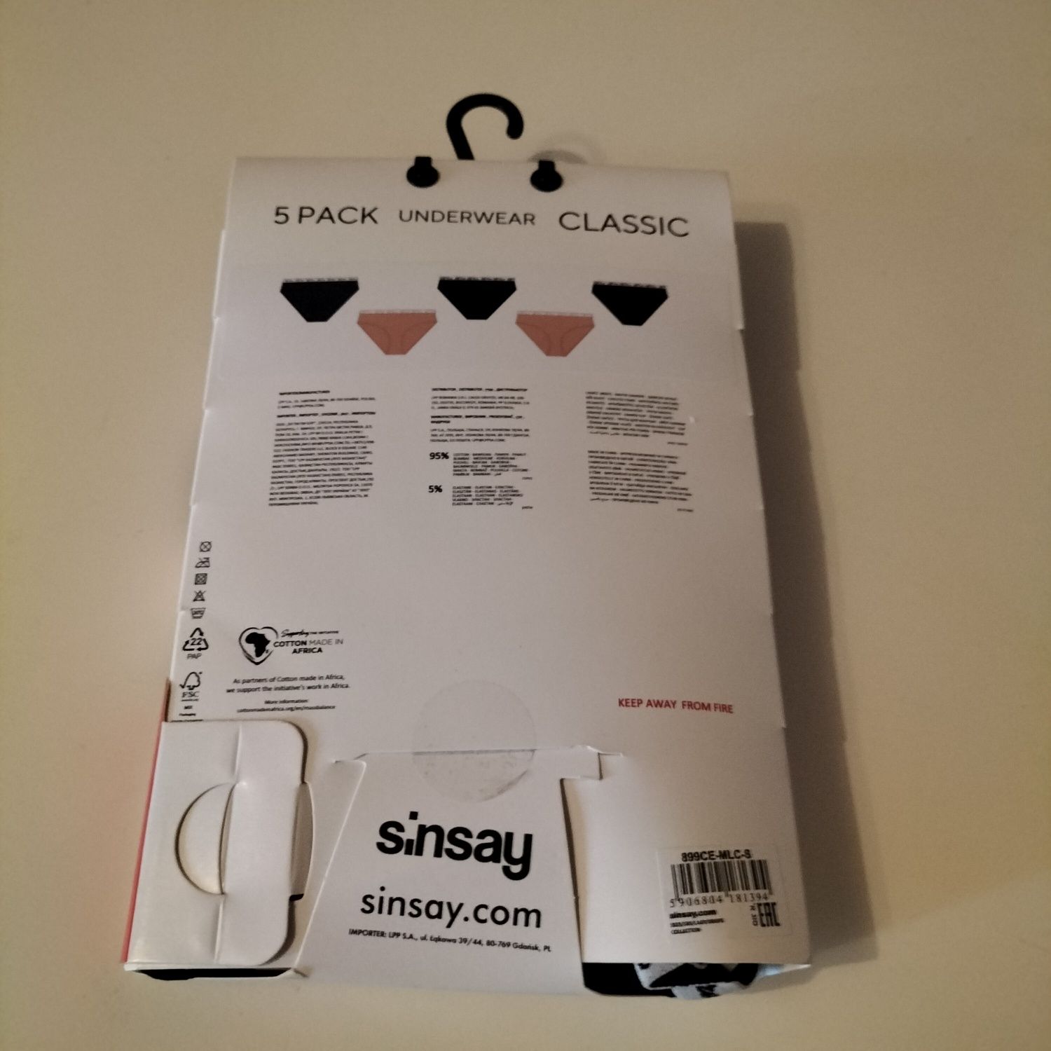 Nowe damskie figi 5 pack roz  S Sinsay