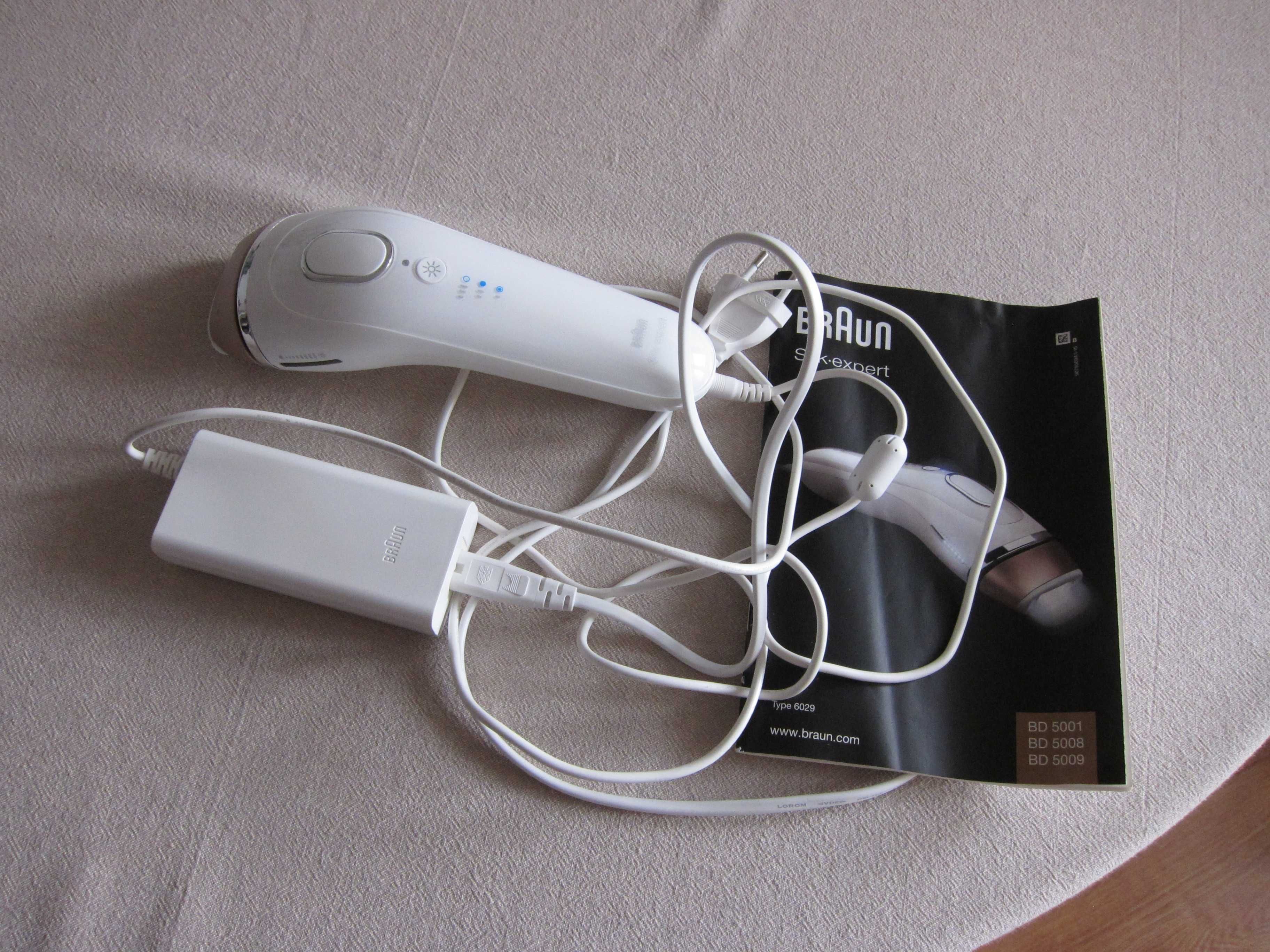 Depilator laserowy Braun 6029 BD5009 ze szczoteczką do peelingu